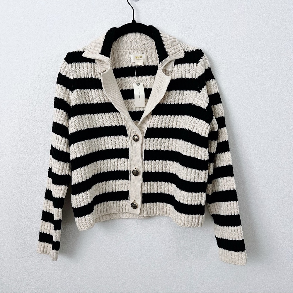 Maeve Greta Polo Cardigan Sweater